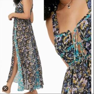 Free People intimately semi sheer floral maxi sz M